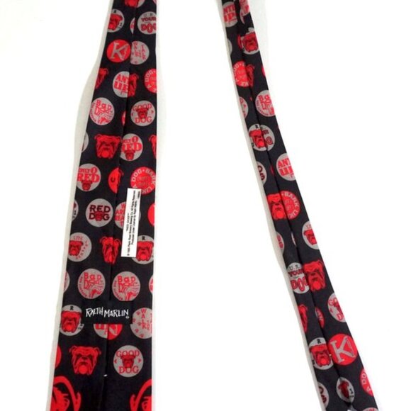 Red Dog Beer Silk Men's Neck Tie by Ralph Marlin Style EUC - Picture 3 of 9